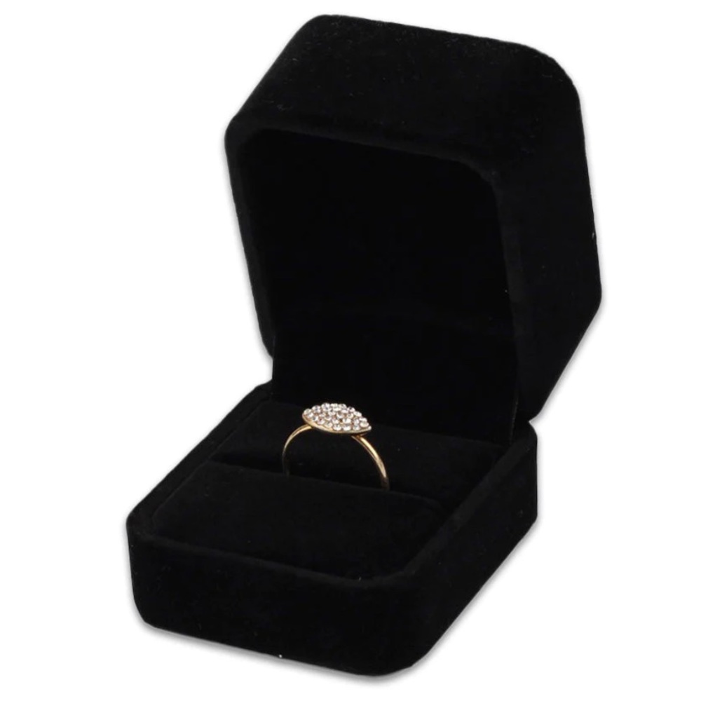 Black Velvet Ring Gift Box